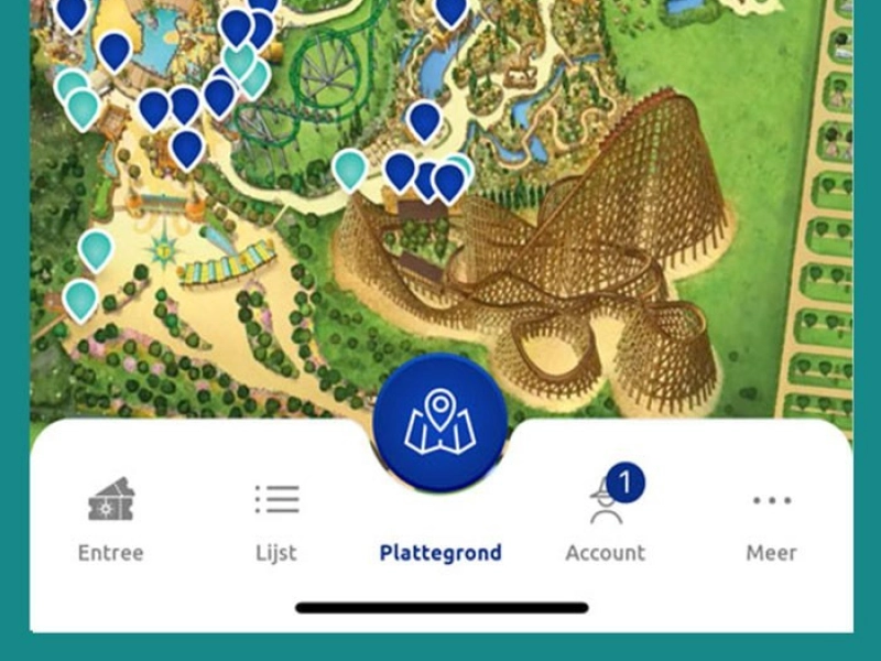 Plattegrond blauw app
