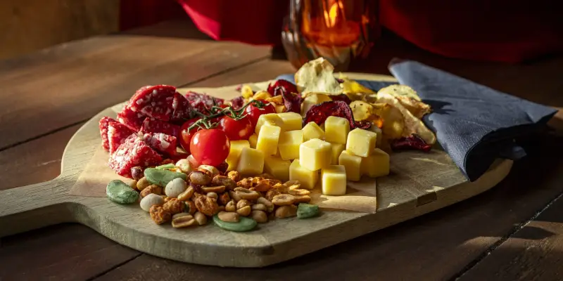 Flaming Feather borrelplank